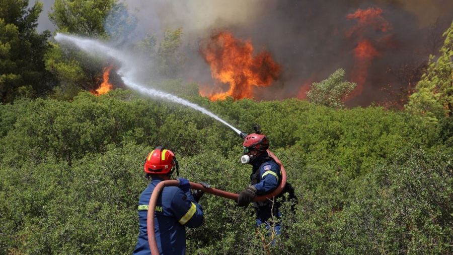 Φωτιά στα Μέγαρα -  Προληπτική εκκένωση οικισμού Ζάχουλη