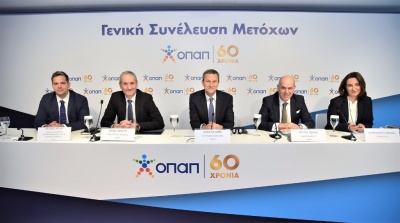 ΓΣ ΟΠΑΠ: Έγκριση από τους μετόχους σε όλα τα θέματα - Μέρισμα 0,7 ευρώ/μετοχή για το 2018