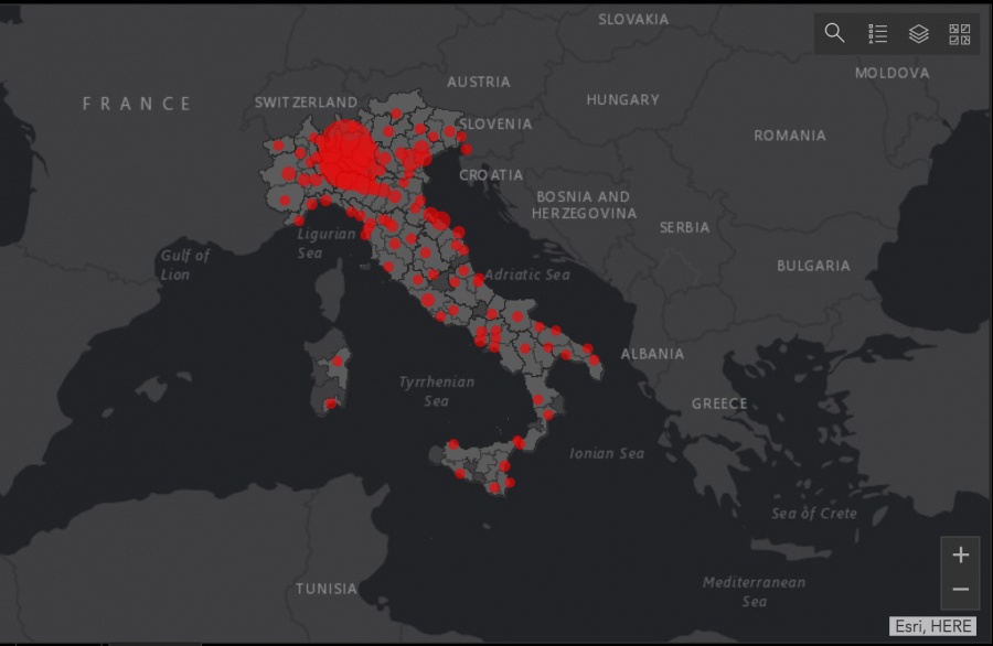 Ιταλία: Μειώνονται οι θάνατοι από κορωνοϊό, ο μικρότερος αριθμός κρουσμάτων από 4/3