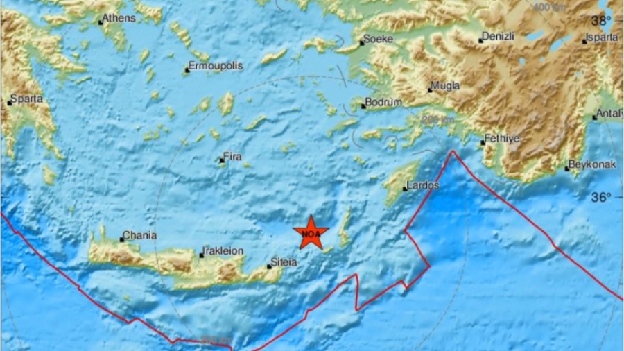 Σεισμός 4,1 Ρίχτερ σημειώθηκε στην Κάσο