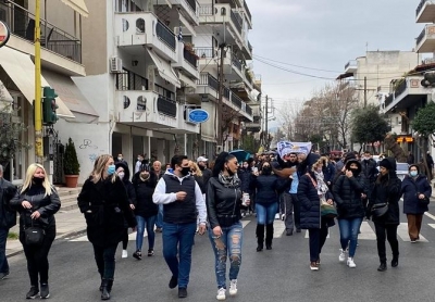 Νέα συγκέντρωση διαμαρτυρίας κατά του lockdown στoν Εύοσμο