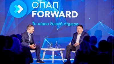 Fireside chat Μάρκου Βερέμη και Κώστα Μάλλιου σε εκδήλωση του ΟΠΑΠ Forward