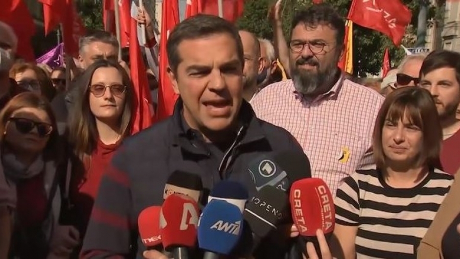Τσίπρας: Η απεργία είναι ηχηρή απάντηση της κοινωνίας σε ακρίβεια, ανασφάλεια, διαφθορά
