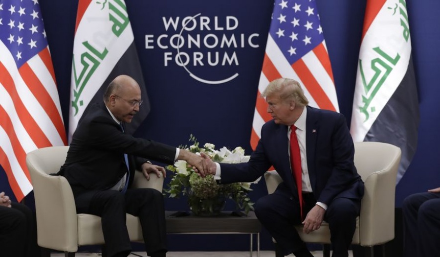 Trump και Salih συμφώνησαν στη συνέχιση της στρατηγικής συνεργασίας ΗΠΑ - Ιράκ στην οικονομία και την ασφάλεια