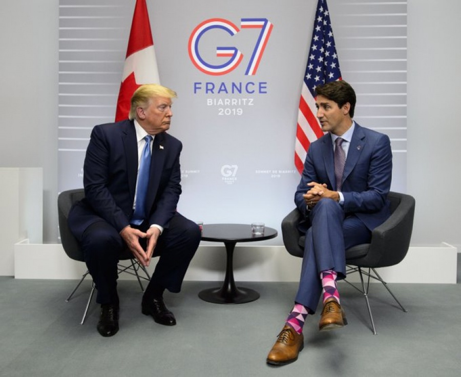 Συνάντηση Trump - Trudeau στους G7: Προς το συμφέρον όλων η εμπορική συμφωνία ΗΠΑ - Καναδά - Μεξικού