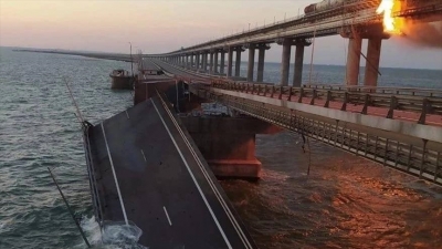 Ρωσία: Νέο video από τη Γέφυρα της Κριμαίας, μετά τη φονική έκρηξη