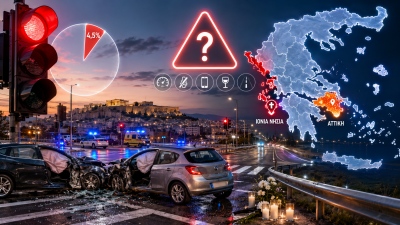 Η Ελλάδα χάνεται στην άσφαλτο - Ποια παράβαση στοίχισε εκατοντάδες ζωές - Μόλις το 4,5% των δυστυχημάτων από παράβαση κόκκινου