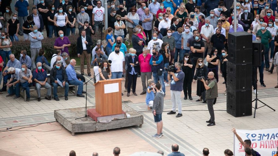 Συλλαλητήριο στην Καρδίτσα για τις ζημιές από τον «Ιανό»