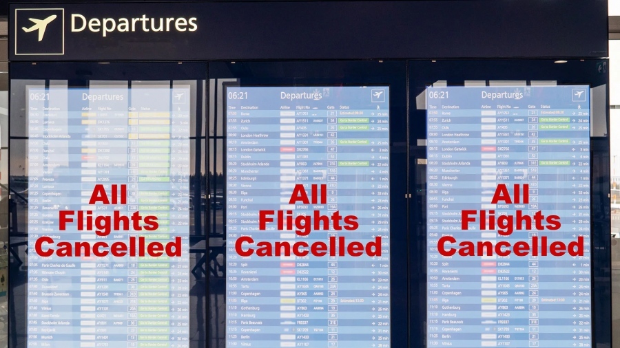 Millions of passengers left stranded as flight cancellations mount and airlines face bankruptcy