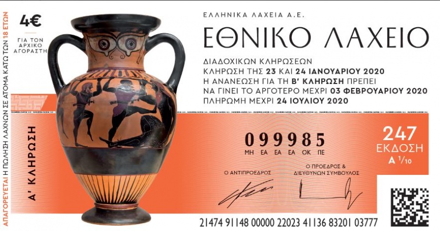 Νέα έκδοση του Εθνικού Λαχείου – Aύριο η πρώτη κλήρωση του 2020