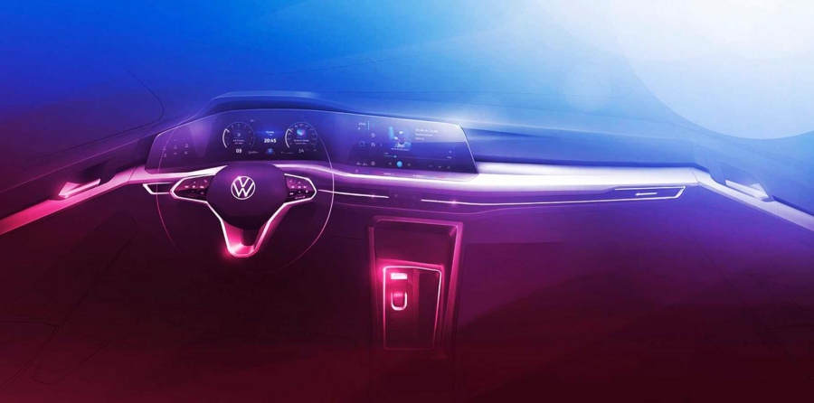 Το εσωτερικό του νέου VW Golf δείχνει πολύ ενδιαφέρον