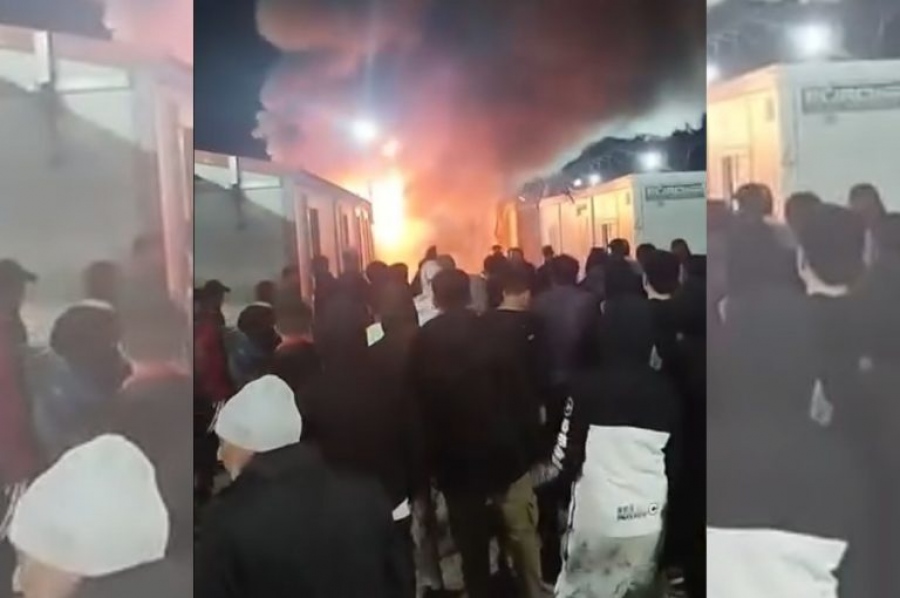 Φωτιά σε κέντρο κράτησης μεταναστών στην Αμυγδαλέζα