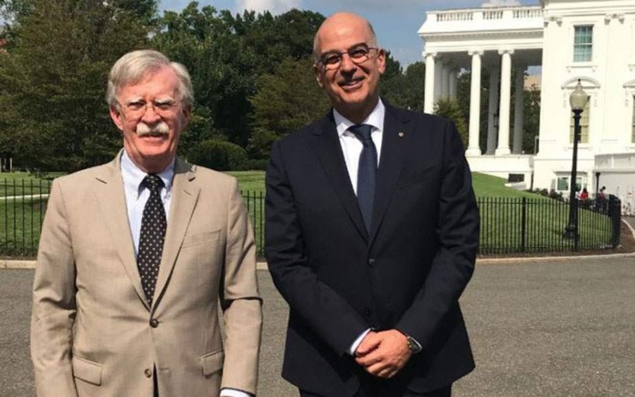 Ενδυνάμωση της στρατηγικής σχέσης Ελλάδας - ΗΠΑ ζήτησε ο Δένδιας από τον Bolton