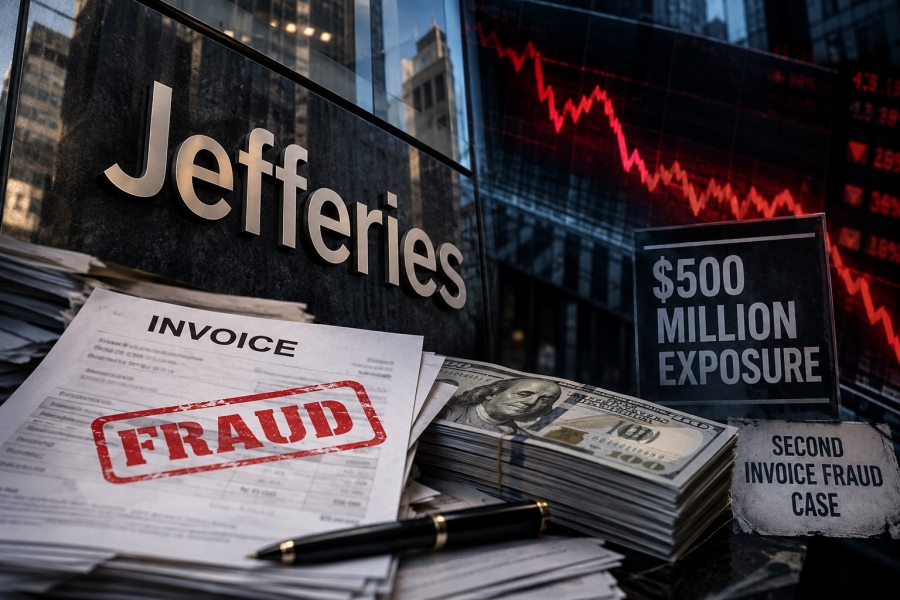 Νέος εφιάλτης για Jefferies: Σοκ με έκθεση 500 εκατ. δολαρίων – Δεύτερη υπόθεση απάτης με τιμολόγια