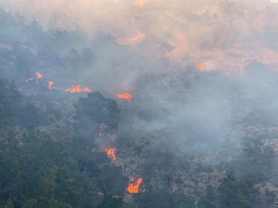 Πυρκαγιά στην Ιεράπετρα - Οι ισχυροί άνεμοι δυσχεραίνουν το έργο της Πυροσβεστικής