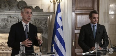 Οι κοινές δηλώσεις Μητσοτάκη με Stoltenberg στο Μέγαρο Μαξίμου
