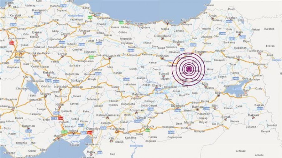 Σεισμική δόνηση 5,7 Ρίχτερ στην ανατολική Τουρκία – Τρεις τραυματίες