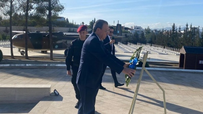 Στην Κύπρο ο Φάμελλος - Κατάθεση στεφάνου στα Φυλακισμένα Μνήματα και στον Τύμβο της Μακεδονίτισσας