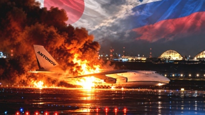 Ukrainian An-124 cargo plane carrying NATO weapons catches fire in Japan airport