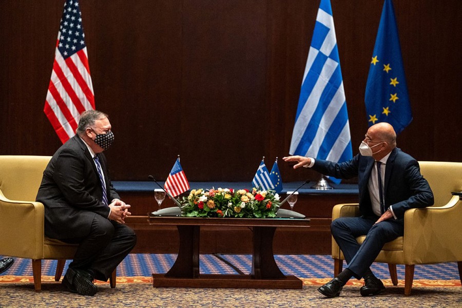 Συνάντηση Δένδια με Pompeo:  Κοινές οι απόψεις ΗΠΑ και Ελλάδας για την Ανατολική Μεσόγειο