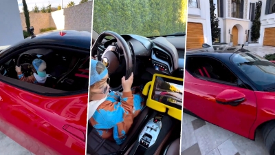 Απίθανος πιτσιρικάς... ηλικίας 3 ετών παρκάρει την Ferrari αξίας 380.000 ευρώ του μπαμπά του (Βίντεο)