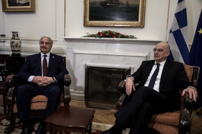Η συνάντηση του Νίκου Δένδια με τον στρατάρχη Haftar στο υπουργείο Εξωτερικών