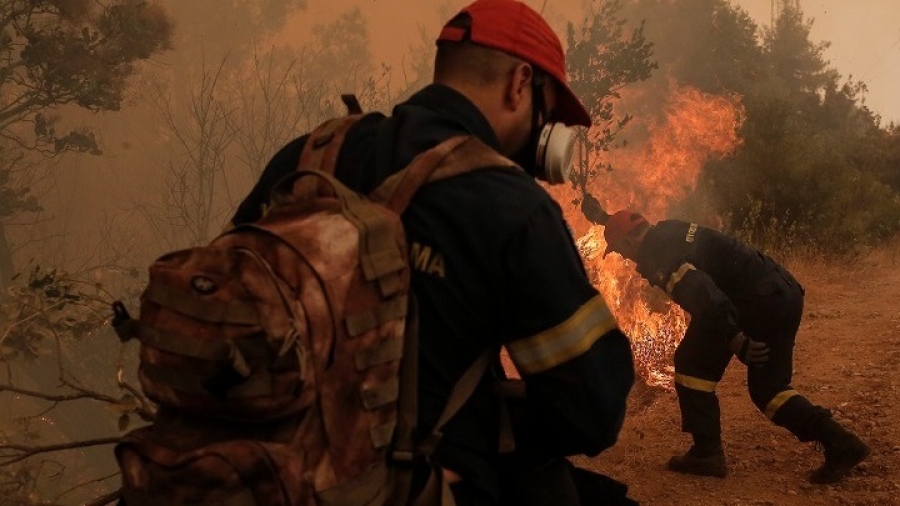 Πυρκαγιά στο Δίστομο: Μάχη να ελέγξουν τις φλόγες