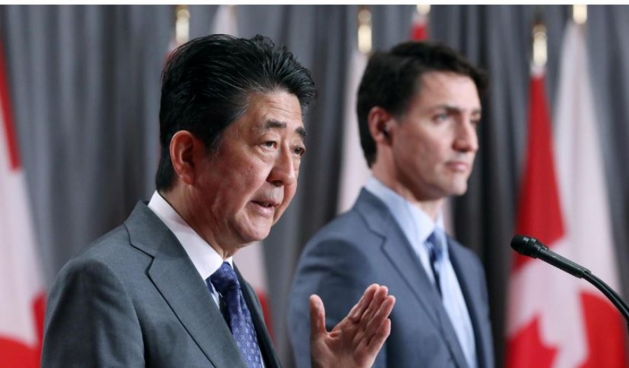 Σπουδαία και για το μέλλον η εμπορική συμφωνία του Ειρηνικού, συμφώνησαν οι ηγέτες του Καναδά και της Ιαπωνίας
