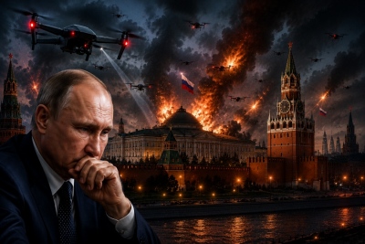 Red alert in Russia – Unprecedented attack by 200 Ukrainian drones against Putin and the Kremlin brings rapid developments
