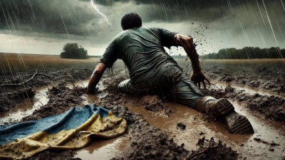 Μάχη σώμα με σώμα: Άγρια συμπλοκή σε τάφρο μεταξύ Ρώσου στρατιώτη και Ουκρανού στρατιώτη