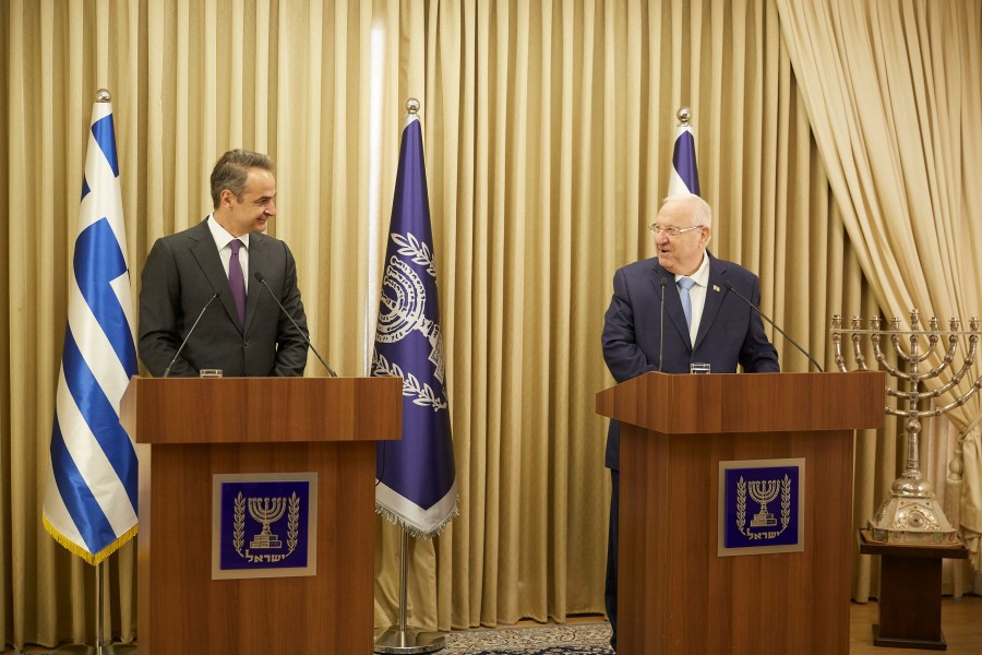 Μητσοτάκης προς Rivlin (πρόεδρος Ισραήλ): Αγωγός ειρήνης και σταθερότητας στην Αν. Μεσόγειο o Eastmed
