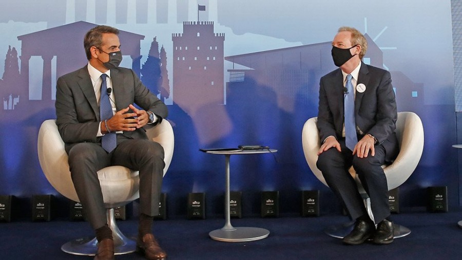 Ψήφος εμπιστοσύνης η μεγάλη επένδυση της Microsoft, ύψους 1 δισ. ευρώ -  Μητσοτάκης: Παγκόσμιος ψηφιακός κόμβος η Ελλάδα, 100 χιλ. θέσεις εργασίας