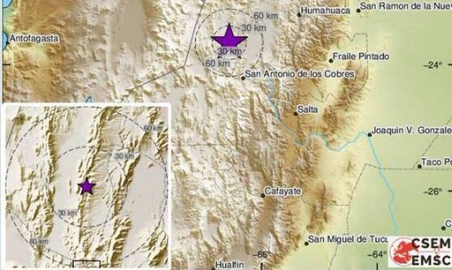 Ισχυρός σεισμός 6,2 Ρίχτερ στην Αργεντινή