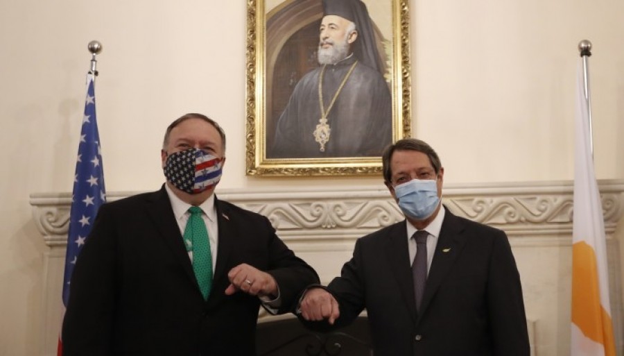 Αναστασιάδης: Η επίσκεψη Pompeo στην Κύπρο δείχνει το ενδιαφέρον των ΗΠΑ για τη σταθερότητα στην περιοχή
