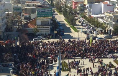 Συλλαλητήριο συμπαράστασης στους δύο Έλληνες αξιωματικούς στην Ορεστιάδα