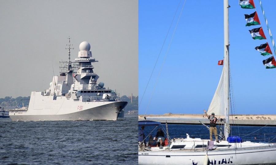 Το ιταλικό Πολεμικό Ναυτικό σταματά την παρακολούθηση του «Στόλου για τη Γάζα»