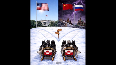 Σάλος με το προκλητικό σκίτσο του Λευκού Οίκου: «Ποιον δρόμο θα πάρεις Γροιλανδέ;»