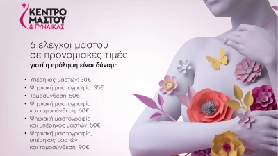Προσφορά από τη Μονάδα Μαστού Metropolitan Hospital: 6 έλεγχοι σε προνομιακές τιμές