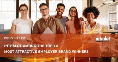 Διάκριση της Intralot στους 10 πιο Ελκυστικούς Εργοδότες