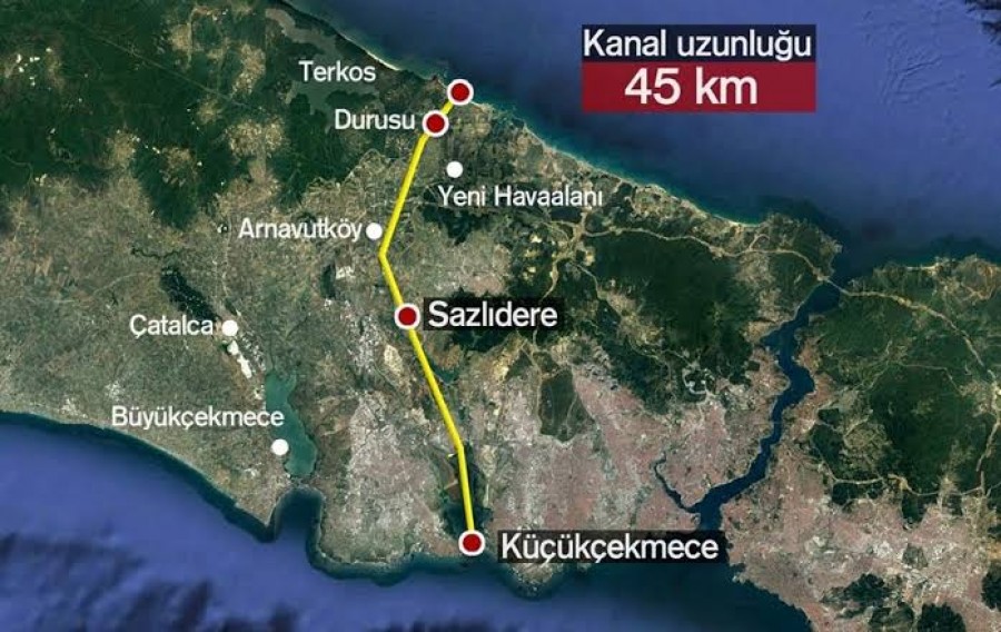 Νέο κανάλι 45 χλμ στην Κωνσταντινούπολη δημιουργούν οι Τούρκοι ξεκινάει το 2020