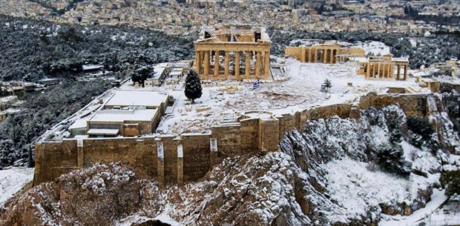 Χιόνια και στο κέντρο της Αθήνας θα φέρει σήμερα 7/1 το βράδυ ο Τηλέμαχος