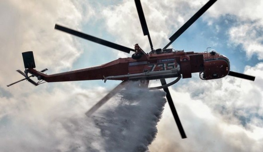 Φωτιά στο Σουφλί Έβρου - Επιχειρούν και εναέρια μέσα