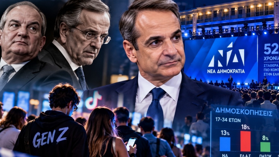 Κραχ της ΝΔ στους νέους με μόλις 13%, χάνει και δεξιούς ψηφοφόρους - Μαύρα γενέθλια με απουσίες Σαμαρά και Καραμανλή