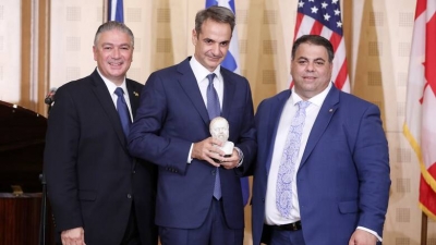 Συνάντηση του πρωθυπουργού Κυριάκου Μητσοτάκη με αντιπροσωπεία της AHEPA