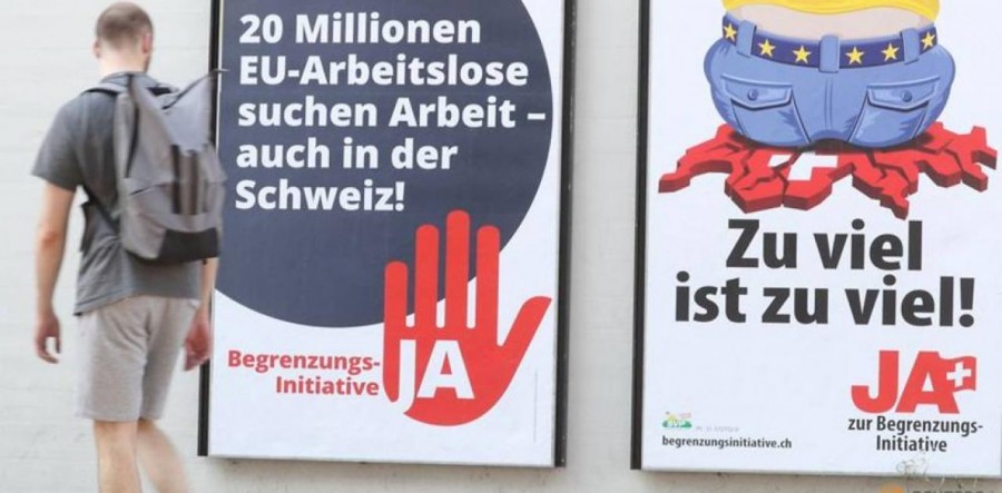 Οι Ελβετοί είπαν συνστριπτικά «όχι» στην απαγόρευση της ελεύθερης διακίνησης πολιτών με την ΕΕ