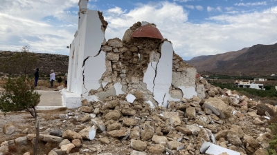 Σεισμός στην Κρήτη - Το εκκλησάκι που γκρέμισε ο Εγκέλαδος