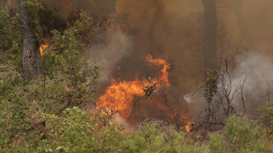 Εύβοια – Μάχη με τις φλόγες: Οργανώνεται η εκκένωση της Αγίας Άννας – Γραμμή άμυνας να μην φτάσει η φωτιά στη θάλασσα