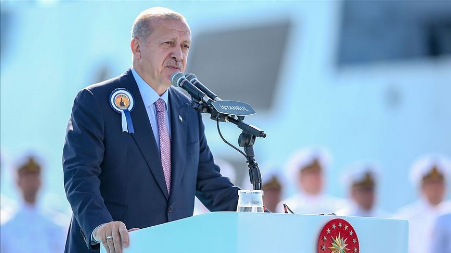 Erdogan: Οι εξελίξεις στη Μεσόγειο καταδεικνύουν πως η Τουρκία χρειάζεται ισχυρό πολεμικό ναυτικό
