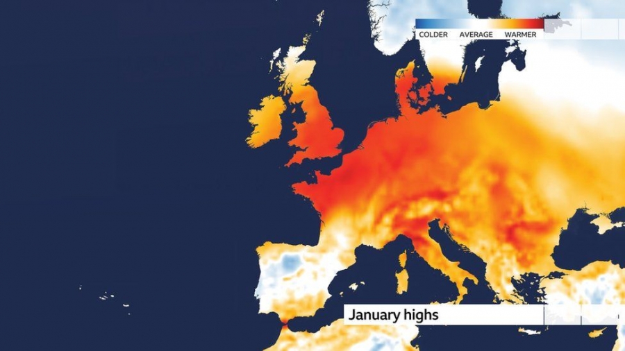 Σε επίπεδο ρεκόρ η θερμοκρασία στην Ευρώπη την Πρωτοχρονιά... αναβάλλεται η ενεργειακή κρίση