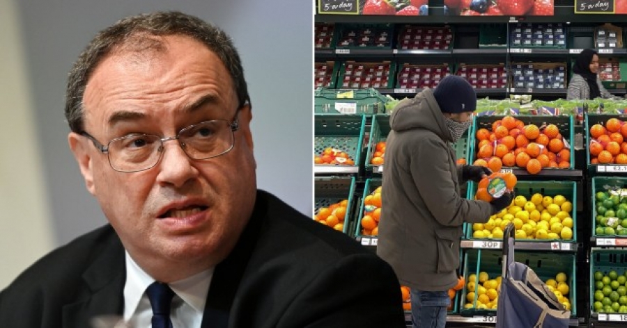 Για «αποκάλυψη» στις τιμές των τροφίμων προειδοποιεί ο κεντρικός τραπεζίτης της Αγγλίας